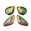 4Pcs Transparent Epoxy Resin Butterfly Wings Pendants RESI-C057-05A-1
