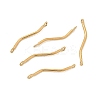 304 Stainless Steel Wavy Bar Links Connector Charms STAS-A134-01M-G-1