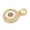 Brass Micro Pave Cubic Zirconia Pendents KK-M303-01G-02-2