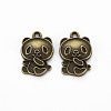 Tibetan Style Alloy Pendant Enamel Settings TIBEP-N010-022AB-RS-1