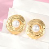 304 Stainless Steel ABS Plastic Pearl Stud Earrings for Women EJEW-U046-11G-2
