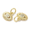 Brass Micro Pave Cubic Zirconia Pendants KK-Q775-05G-2