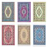 6Pcs 6 Styles Mini Cloth Turkey-Persia Carpet DIY-OC0012-26-1