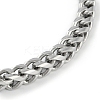 Non-Tarnish 304 Stainless Steel Wheat Chain Bracelets STAS-L692-001P-2