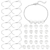 Initial Alphabet 304 Stainless Steel Link Bracelets DIY Makings Kit DIY-UN0056-21-1