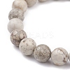 10mm Round Natural Maifanite/Maifan Stone Beads Stretch Bracelet BJEW-JB07088-01-4
