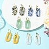 Gemstone Hoop Earrings for Women EJEW-JE07271-1