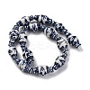 Handmade Blue and White Porcelain Beads Strands PORC-I027-13C-2