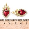 Rack Plating Brass Micro Pave Clear Grade AAA Cubic Zirconia Pendants KK-M280-10C-G-3