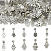 60Pcs 10 Colors Alloy European Dangle Charms PALLOY-CJ00187-1