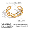Hollow Out 304 Stainless Steel Cuff Bangles for Women LS-AP7431-1-2