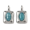 Dyed Natural White Jade Rectangle with Oval Charms STAS-L022-516P-05-1