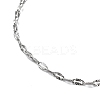 Non-Tarnish 304 Stainless Steel Textured Dapped Chain Necklace NJEW-D045-02P-2