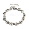 Non-Tarnish 304 Stainless Steel Oval Link Chains Bracelets for Men & Women LS-BJEW-D042-22C-P-1