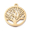 Ion Plating(IP) 304 Stainless Steel Pendants STAS-L245-016G-1