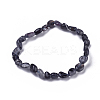 Natural Iolite/Cordierite/Dichroite Bead Stretch Bracelets BJEW-K213-41-2