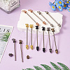 12Pcs 6 Colors Alloy Bar Beadable Keychain for Jewelry Making DIY Crafts AJEW-TA0001-44-4