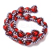 Baking Paint Glass Bumpy Beads Heart LAMP-V001-09H-7