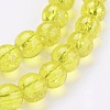 Spray Painted Crackle Glass Beads Strands CCG-Q001-6mm-04-3