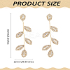 1 Pairs Clear Cubic Zirconia & Crystal Rhinestone Long Dangle Stud Earrings EJEW-LP0001-15-2