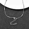 304 Stainless Steel Column Link Chain Necklaces for Women Men NJEW-A058-01P-2