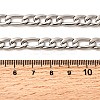 7MM 304 Stainless Steel Figaro Chain Necklaces for Women Men NJEW-B134-04B-P-5