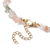 Natural Rutilated Quartz Chip Beaded Necklace NJEW-JN04616-10-5