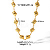 316L Surgical Stainless Steel Seashell Heart Link Chain Necklaces for Elegant European Style BF6500-4-1
