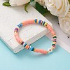 Polymer Clay Heishi Beads Stretch Bracelets BJEW-JB05708-01-4