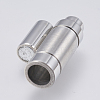 Tarnish Resistant 304 Stainless Steel Magnetic Clasps with Glue-in Ends LS-STAS-F139-070P-3