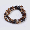 Natural Striped Agate/Banded Agate Beads Strands G-G581-8mm-11-2
