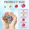 350Pcs 4 Styles Laser Opaque Acrylic Beads OACR-CJ0002-22-2