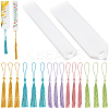 DIY Bookmark Making Kits. with Transparent Acrylic & Polyester Tassel Decoration DIY-SP0001-92E-1
