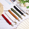 6Pcs 6 Colors Cotton Braided Wristlet Straps KEYC-GL0001-14-3