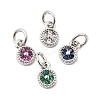 Brass Micro Pave Cubic Zirconia Pendants KK-Z147-01P-1