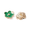 Light Gold Plated Alloy Enamel Pendants ENAM-YW0002-20F-2