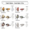 12Pcs 6 Style Acrylic Pendants FIND-SC0002-50-2