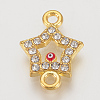 Alloy Rhinestone Links Connectors X-ALRI-S170-20G-1