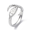 Tarnish Resistant 304 Stainless Steel Open Cuff Ring Finding X-RJEW-C046-05P-1