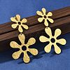 304 Stainless Steel Dangle Stud Earrings for Women EJEW-K268-12D-G-3