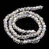 Electroplate Transparent Glass Beads Strands GLAA-C029-03B-4