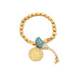 Alloy Synthetic TurquoiseCharm Bracelets FS-WG4587F-04-2