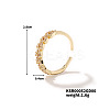 Exquisite Fashion Brass Heart-shaped Rhinestones Cuff Ring for Women SW2288-1-1