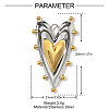 304 Stainless Steel Pendants STAS-OY002-75G-2