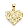 Brass Micro Pave Cubic Zirconia Pendants KK-T070-40G-1