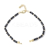 Faceted Rondelle Cubic Zirconia Beaded Bracelet Making KK-F892-26G-1