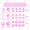 300Pcs Frosted Transparent Glass Beads GLAA-TA0002-78B-4