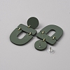 Acrylic Geometry Dangle Stud Earrings EJEW-WH0013-65D-2