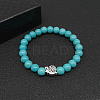 Synthetic Turquoise Stretch Bracelets for Women Men IS4293-11-1