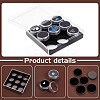 9 Slots Mini Round Plastic Jewelry Screw Top Bead Jars Sets with Velvet Inside AJEW-WH0472-42B-4